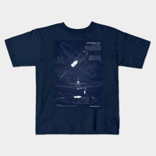 Blueprint LAvochkin La9 URSS Fighter Kids T-Shirt